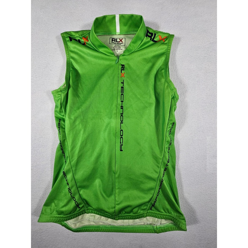 RLX‎ Polo Sport Womens Cycling Jersey Sleeveless Green Performance Top Small